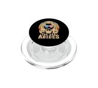 The Dad Abides - Gafas Divertidas con Bandera Americana para el día del Padre PopSockets PopGrip para MagSafe
