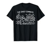 The Daily Commute Funny Gardener Sarcastic Hombres, Mujeres Camiseta gráfica económica