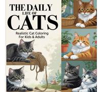 The Daily Life of Cats: Realistic Cat Coloring for Kids & Adults: 70 Pages to Color and Enjoy