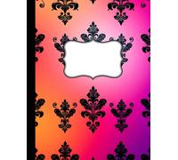 The Damask Journal - Volume 1: Sunset Velvet: A 150-Page Lined Notebook with Ombre Elegance & Black Damask Design