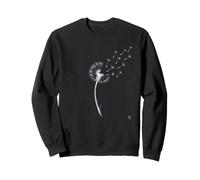 The Dandelion Wish - Minimalista Tinta Japonesa Sumi E Line Art Sudadera