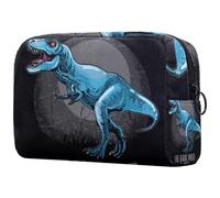 The Dark Wild Dinosaur - Neceser para mujer, neceser de viaje, bolsa organizadora de maquillaje con cremallera, multicolor, 18.5x7.5x13cm/7.3x3x5.1in, Neceser