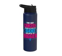 The Day Cancer Showed Up in My Life God Showed Up Bigger Stainless Steel Insulated Water Bottle
