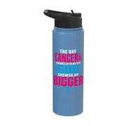 The Day Cancer Showed Up in My Life God Showed Up Bigger Stainless Steel Insulated Water Bottle