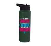 The Day Cancer Showed Up in My Life God Showed Up Bigger Stainless Steel Insulated Water Bottle