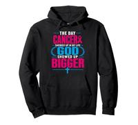 The Day Cancer Showed Up in My Life God Showed Up Bigger Sudadera con Capucha