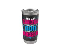 The Day Cancer Showed Up in My Life God Showed Up Bigger Vaso térmico de acero inoxidable de doble pared
