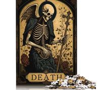 The Death Tarot Card Puzzles Imposible,desafío para Adultos Entretenimiento Creativo 1000 Piezas Obra De Arte De Juego De para Adultos Y Niños A Partir De 12 Años 500pcs (52x38cm)