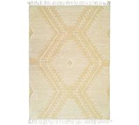 The Deco Factory Alfombra algodón con zig zag en lana natural 160x230