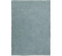 The Deco Factory Alfombra artesanal de yute y chenilla de algodón gris claro 160x230