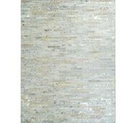 The Deco Factory Alfombra de cuero natural reciclado gris plata 190x290