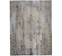 The Deco Factory Alfombra gráfica con efecto de medallón en beige 120x170