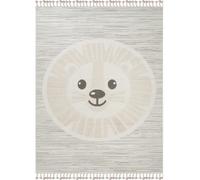 The Deco Factory Alfombra infantil texturizada león blanco 160x230