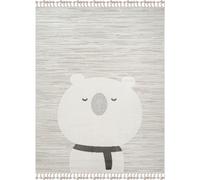 The Deco Factory Alfombra infantil texturizada oso blanco 160x230