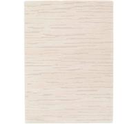 The Deco Factory Alfombra moderna crema con relieve suave 160x230
