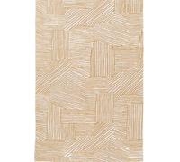 The Deco Factory Alfombra moderna de tejido plano gobelino beige 120x170