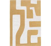 The Deco Factory Alfombra moderna de tejido plano gobelino beige 120x170