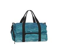 The Deep Blue Sea - Bolsa de deporte con compartimento para zapatos, ligera, para gimnasio, fin de semana para hombres y mujeres, bolsa de viaje impermeable con bolsillo húmedo