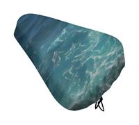 The Deep Blue Sea - Funda de cojín para asiento de bicicleta suave y acolchada para hombres y mujeres, funda de sillín impermeable con cordón de repuesto para asientos de ejercicio para bicicletas de