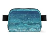 The Deep Blue Sea - Riñonera impermeable para hombres y mujeres, riñonera ajustable para viajes, bolsa cruzada ligera para correr, gimnasio