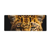 The Deep-Eyed Leopard Mouse Pad 30.5 x 80.0 cm Long Computer Mouse Mat Mouse Pad with non-slip Base for Gaming and Office