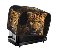 The deep-eyed Leopard Printed 2 Slice Toaster Cover - A prueba de polvo, resistente al aceite, protege pequeños electrodomésticos de cocina