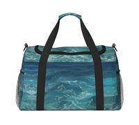 The Deep Ocean - Bolsa de lona con estampado de océano profundo para viajes, bolsa de hombro para fin de semana, bolsa de deporte para gimnasio para hombres y mujeres