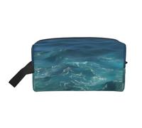 The Deep Ocean - Neceser de viaje con estampado de océano profundo para hombres, bolsa de cosméticos de gran capacidad para mujeres, White, Talla única
