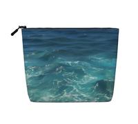 The Deep Ocean - Neceser de viaje versátil, bolsa de maquillaje de cáñamo falso, multiusos, organizador de accesorios cosméticos, Black, Talla única