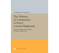 The Defense of Community in Peru's Central Highlands: Peasant Struggle and Capitalist Transition, 1860-1940 (Princeton Legacy Library): 743