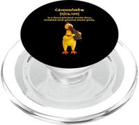 The Definition of Chocolat with Funny Yellow Rubber Chicken PopSockets PopGrip para MagSafe