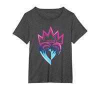 The Descendents Pink Crown Camiseta, Mujer tallas grandes, Jaspeado Oscuro, 1XL Grande