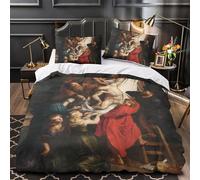 The Descent from The Cross Funda Nórdica 3D Impresión Rubens Familiar Y Niños Funda De Edredón con Cremallera Y Funda De Almohada Juego De Ropa De Cama Microfibra 3 Piezas Double（200x200cm）