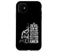 The Devil Saw Me Thought He'd Won Christian Religious Saying Carcasa para iPhone 11