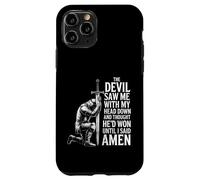 The Devil Saw Me Thought He'd Won Christian Religious Saying Carcasa para iPhone 11 Pro