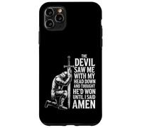 The Devil Saw Me Thought He'd Won Christian Religious Saying Carcasa para iPhone 11 Pro Max