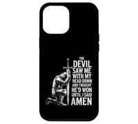 The Devil Saw Me Thought He'd Won Christian Religious Saying Carcasa para iPhone 12 Pro Max