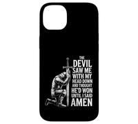 The Devil Saw Me Thought He'd Won Christian Religious Saying Carcasa para iPhone 14 Plus