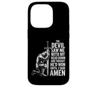 The Devil Saw Me Thought He'd Won Christian Religious Saying Carcasa para iPhone 14 Pro