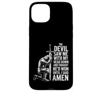 The Devil Saw Me Thought He'd Won Christian Religious Saying Carcasa para iPhone 15 Plus