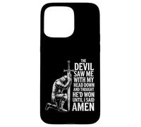 The Devil Saw Me Thought He'd Won Christian Religious Saying Carcasa para iPhone 15 Pro Max