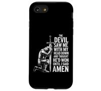 The Devil Saw Me Thought He'd Won Christian Religious Saying Carcasa para iPhone SE (2020) / 7 / 8