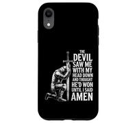 The Devil Saw Me Thought He'd Won Christian Religious Saying Carcasa para iPhone XR