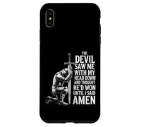The Devil Saw Me Thought He'd Won Christian Religious Saying Carcasa para iPhone XS Max