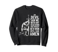 The Devil Saw Me Thought He'd Won Christian Religious Saying Sudadera