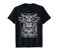 The Devil Tarot Card Baphomet Gótico Halloween Bruja Satánica Camiseta