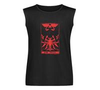 The Devil Tarot Debiruman Devilman Crybaby Sleeveless T-Shirt Man's Fashion Cotton Black Vest Tank Clothes, Negro , XXL