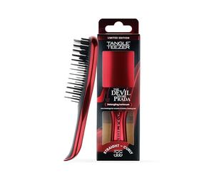 The Devil Wears Prada and Tangle Teezer The Ultimate Detangler™ Mini Cepillo para pelo - Cepillo desenredante para cabellos lisos a rizados -Tamaño viaje - Acabado rojo metálico en edición limitada