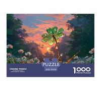 The Dew on The Four-Leaf Clover Is Shining 1000 Pcs Ökopapier Puzzle Glistening Clover Stressabbau Kreatives Spiel Puzzles Für Erwachsene Und Kinder 70x50cm/1000pcs