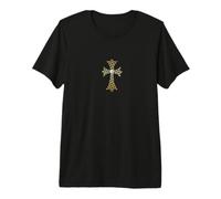 The Diamonds Monogram Gold Cross Camiseta Premium